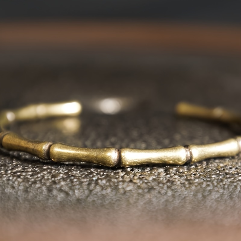 1pc Bamboo Style Copper Bangle Gift for Loved One